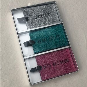 NIB Glitter Luggage Tag Gift Set of 3